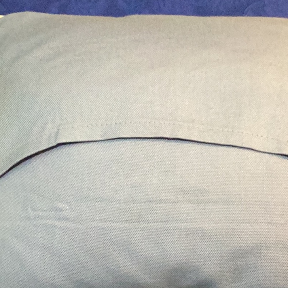 “Cat” pillow trimmed in white with “Dogs have Owners” “Cats have Staff”. - Picture 4 of 4